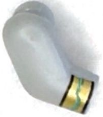 Lego Arm, Right with Gold Bracelet with Dark Turquoise Line Pattern / Light Bluish Gray