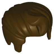 Lego Hair Swept Back with Forelock / Dark Brown