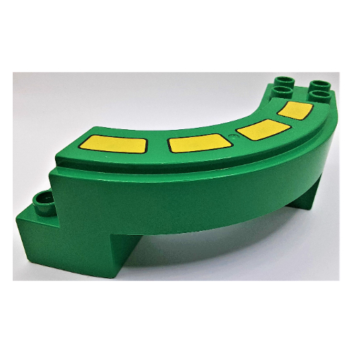 Lego Duplo Road Section, Curve with Yellow Stripes Print