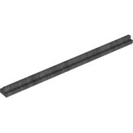 Lego Vehicle Track, Train, Plain Rail Straight (no slots, no notches on end) / Pearl Titanium