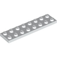 Lego Plate 2 x 8 / White
