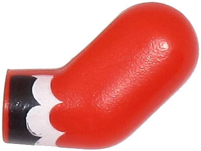 Lego Arm, Left with Black and White Feathers Pattern