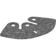 Lego Large Figure Cape, Rounded / White