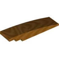 Lego Brick Curved 8 x 2 No Studs / Metallic Gold