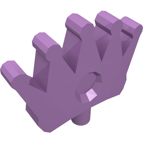 Lego Headwear Accessory Crown / Tiara with 5 Points and Pin / Medium Lavender