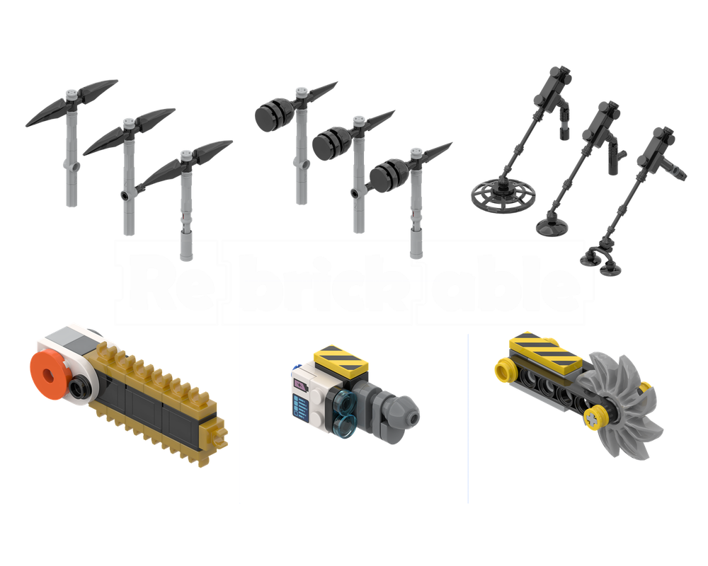 Lego Add-On Pack: Mech Tools & Equipment - (MOC-190608 Modification)