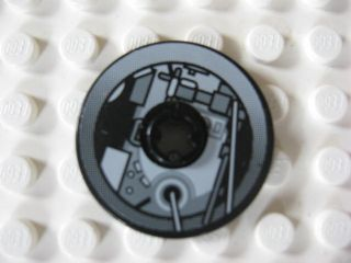 Lego Technic, Disk 3 x 3 with Machinery Pattern 4 (Sticker) - Set 4504