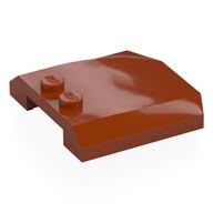 Lego Brick Wedged, Curved Triple 4 x 4 x 2/3 with 2 Studs / Dark Orange