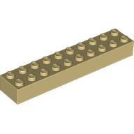 Lego Brick 2 x 10 / Tan