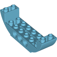 Lego Brick Curved Inverted 2 x 8 x 2 Double / Medium Azure