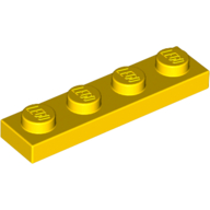 Lego Plate 1 x 4 / Yellow