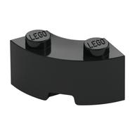 Lego Brick Round Corner 2 x 2 Macaroni with Stud Notch and Reinforced Underside [New Style] / Black