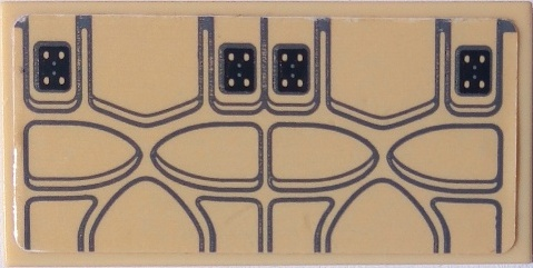 Lego Tile 2 x 4 with SW Millennium Falcon Seat Cushion Pattern (Sticker) - Set 75105