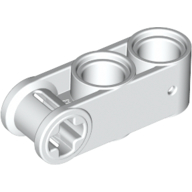 Lego Technic Axle and Pin Connector Perpendicular 3L with 2 Pin Holes / White