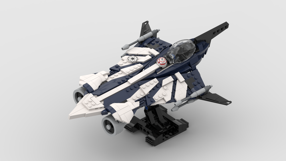 Lego Delta-7 Aethersprite-class light interceptor - Anakins Azure Angel