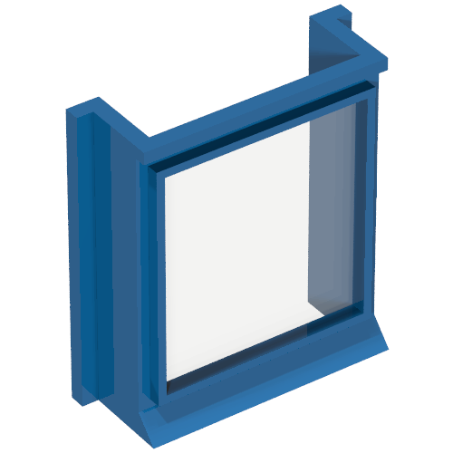 Lego Window 1 x 3 x 3 with Glass for Slotted Bricks / Blue