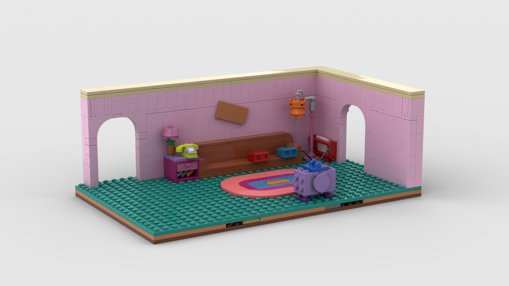 Lego The Simpsons TV Room and Couch