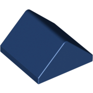 Lego Brick Sloped 45° 2 x 2 Double / Dark Blue