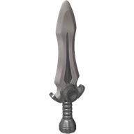 Lego Weapon Sword with Light Bluish Gray Blade Pattern / Flat Silver