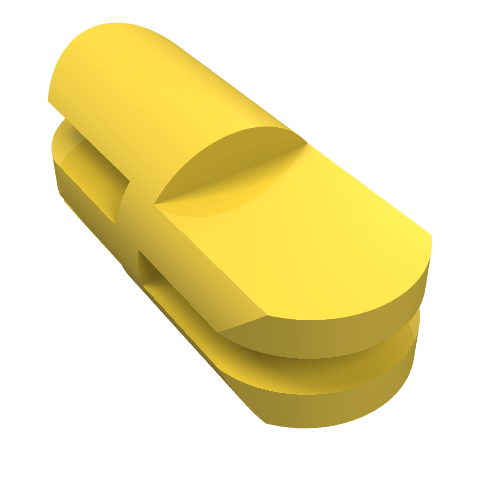 Lego Arm Piece Straight with 2 and 3 Fingers / Yellow