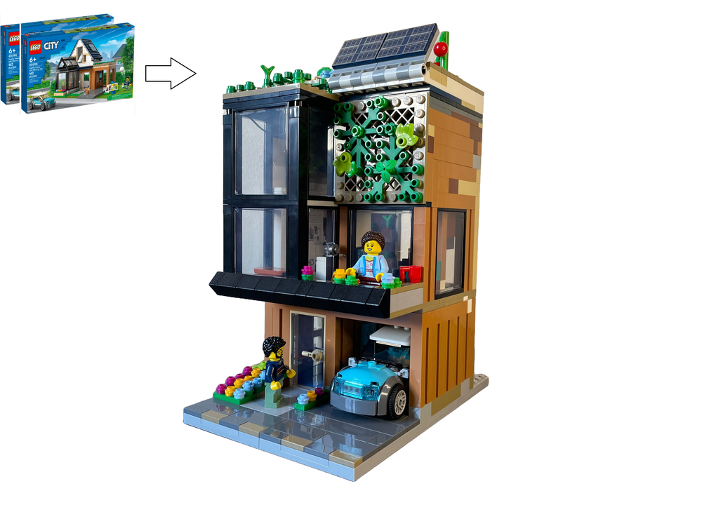 Lego Modern Home Modular Alternate build of 2x 60398