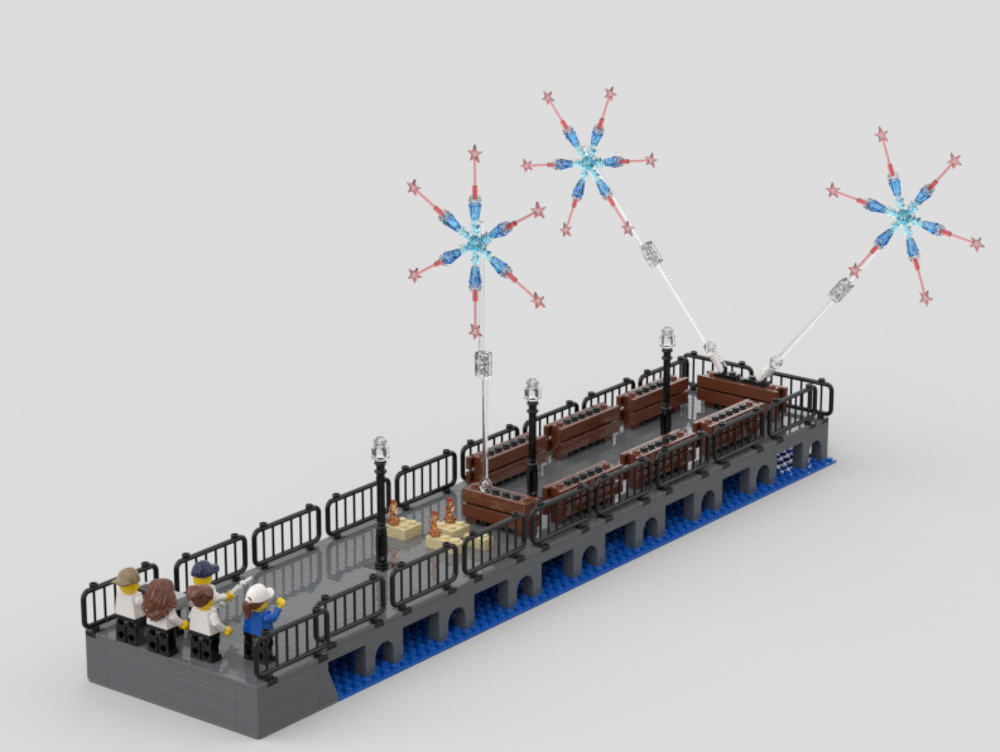Lego Fireworks on the Pier