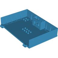 Lego Plate Special Book 11 x 16 with 2 x 4 Container, 2 x 4 Studs on Edge, Hole / Dark Azure