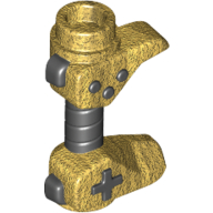 Lego Game Controller / Weapon Hilt with Black Buttons / Pearl Gold