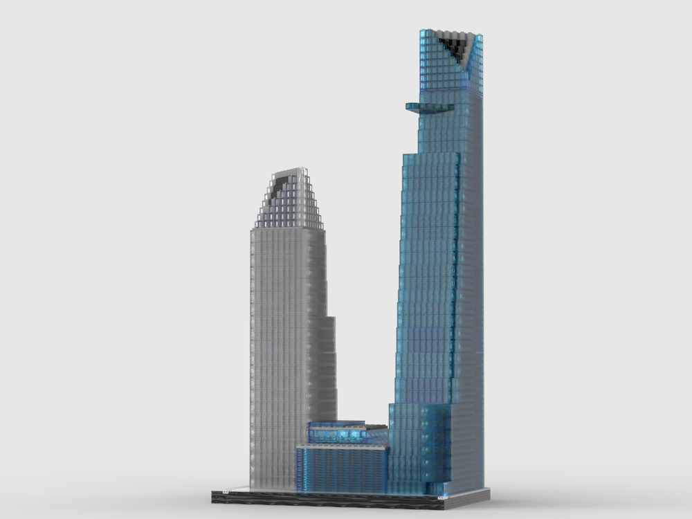 Lego 10 and 30 Hudson Yards at 1/650th Scale.
