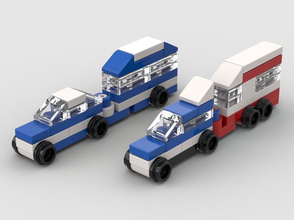 Lego Set Car with Camper - (microscale version)