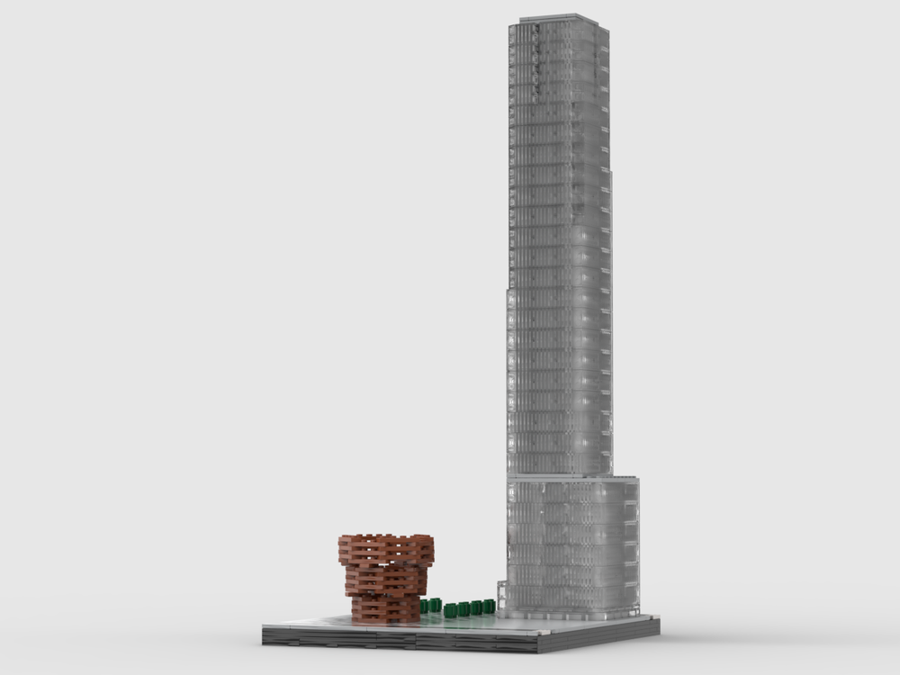 Lego 35 Hudson Yards and The Vessel at 1/650th Scale