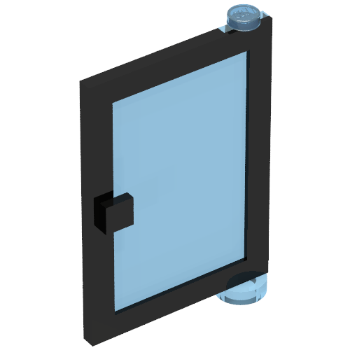 Lego Door 1 x 4 x 5 Right with Trans-Light Blue Glass