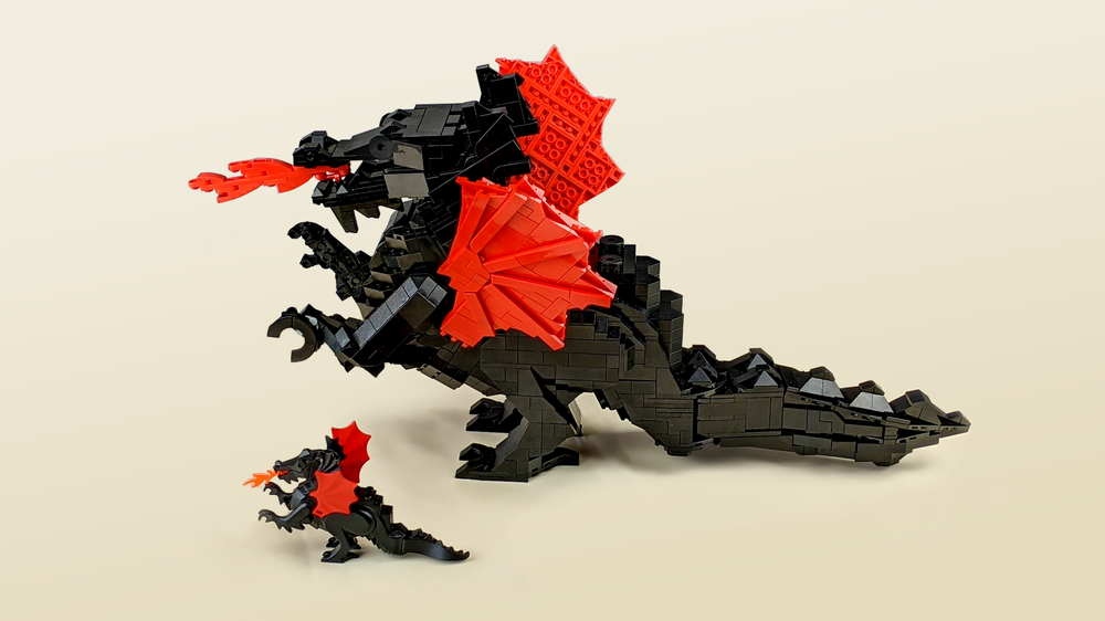 Lego MOC - Black Dragon Megafigure