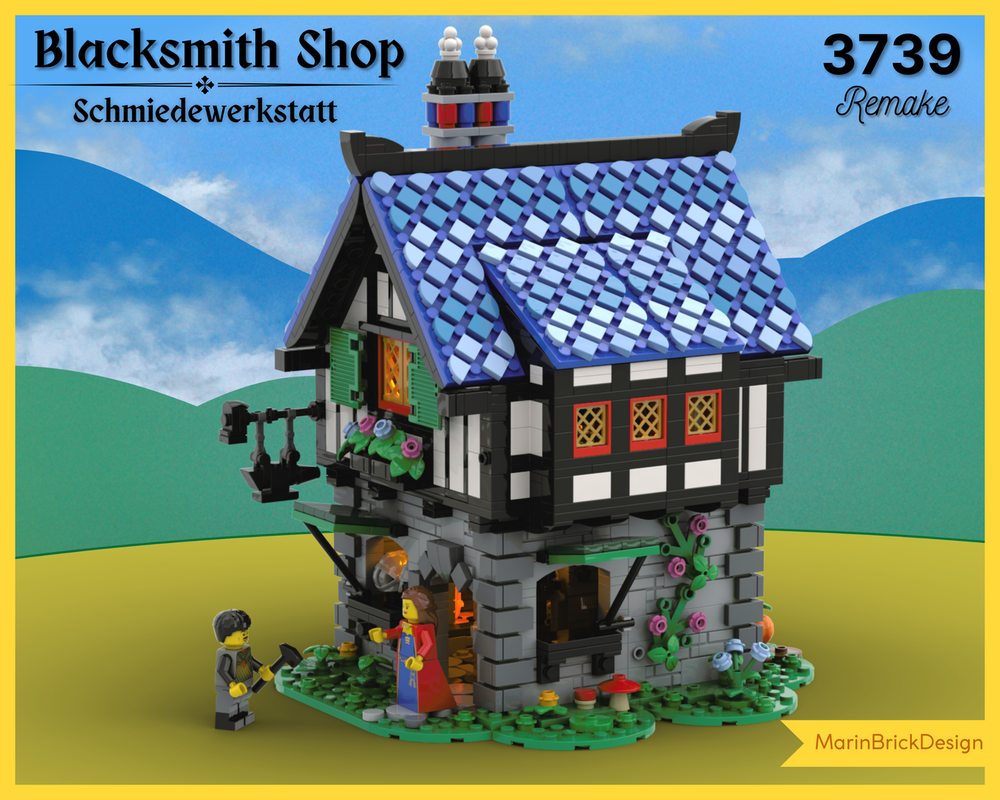 Lego 3739 Blacksmith Shop Remake - Lego Medieval Castle Moc