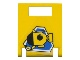 Lego Container, Box 2 x 2 x 2 Door with Slot with Yellow Submarine on Blue Triangle Pattern (Sticker) - Sets 1782 / 6441