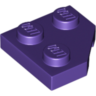 Lego Wedge Plate 2 x 2 Cut Corner / Dark Purple