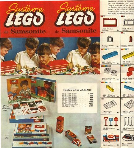 Lego 1962 Canadian Samsonite (V1867)