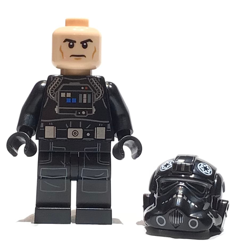 Lego TIE Pilot, Printed Legs, Closed Mouth