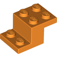 Lego Bracket 3 x 2 x 1 1/3 with Bottom Stud Holder / Orange