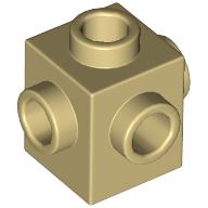 Lego Brick Special 1 x 1 Studs on 4 Sides / Tan