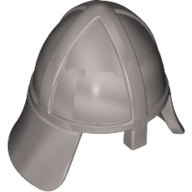Lego Helmet Castle with Neck Protector / Flat Silver