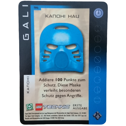 Lego Trading Card, Bionicle Game: QftM - 96 Great Masks - Gali - Kanohi Hau / [No Color/Any Color]