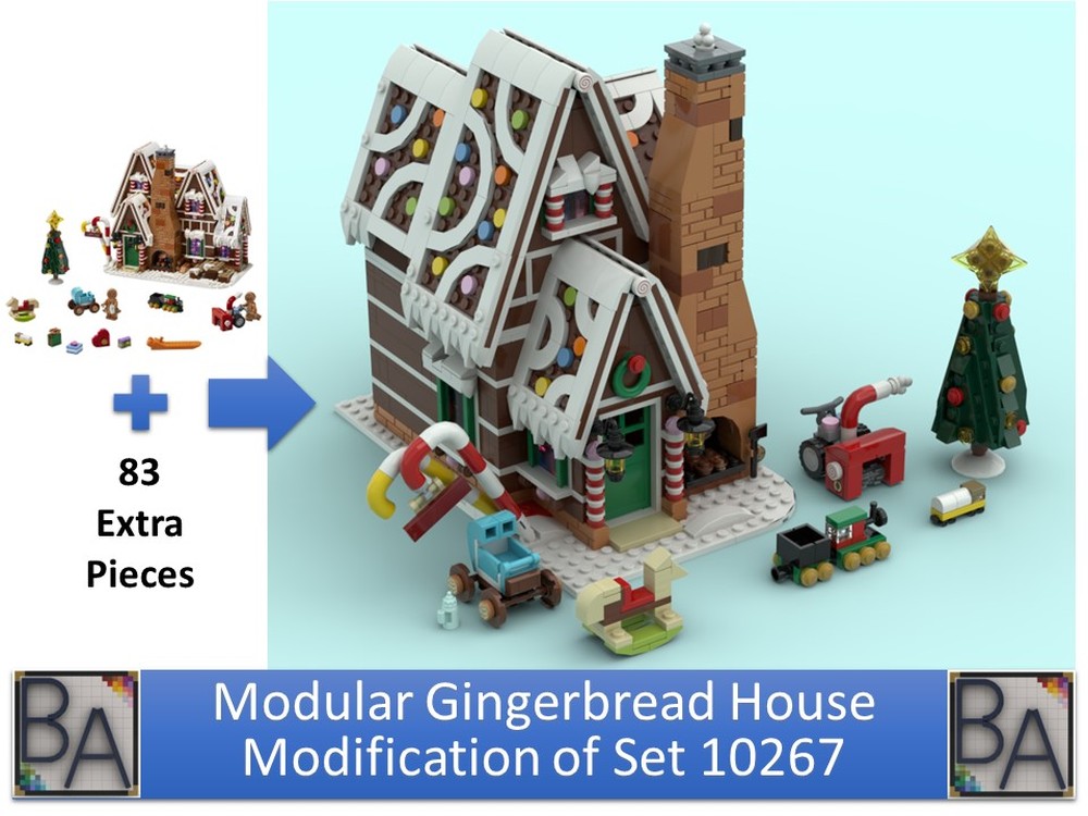 Lego Modular Gingerbread House - Modification of Set 10267