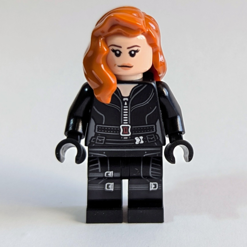Lego Black Widow, Black Jumpsuit, Printed Legs (85974 Hair)