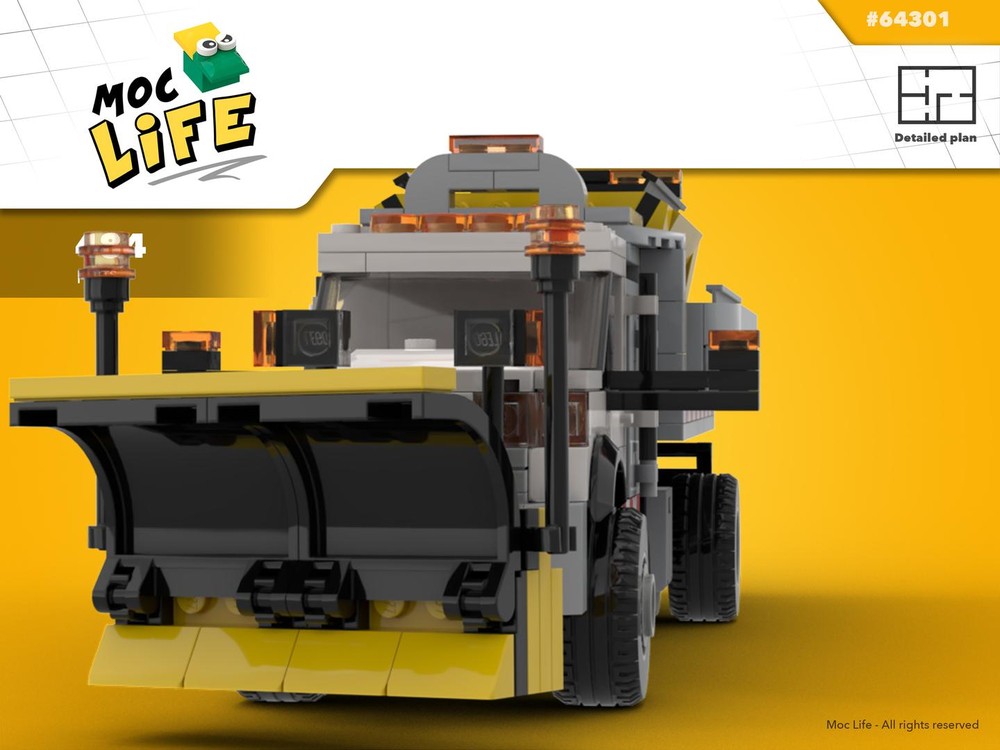 Lego Ram 3500 regular cab dually snowplow