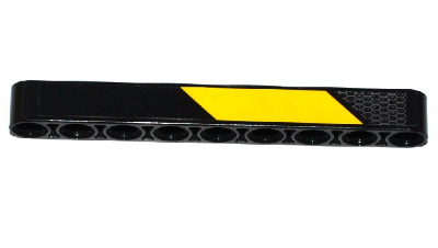 Lego Technic, Liftarm Thick 1 x 9 with Thick Yellow Stripe and Honeycomb Mesh Pattern (Sticker) - Set 42053