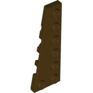 Lego Wedge Plate 6 x 2 Left / Dark Brown