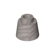 Lego Cone 1.17 x 1.17 x 2/3 (Fez) / Flat Silver