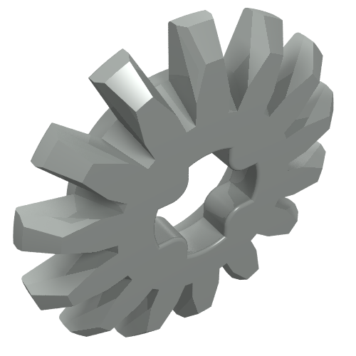 Lego Technic Gear 14 Tooth Bevel / Light Gray