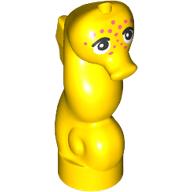 Lego Animal, Seahorse with Black Eyes, Orange Spots / Yellow